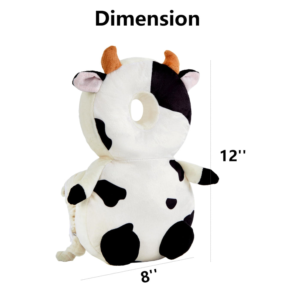 NICE CHOICE cow-pattern protector close-up of crystal velvet fabric and plush padding for comfort.