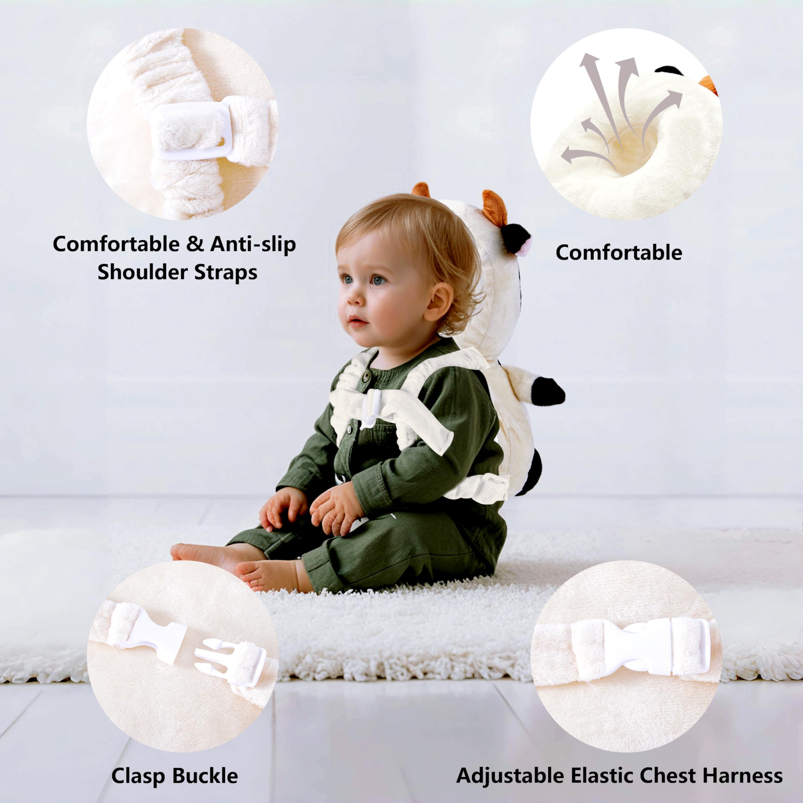 NICE CHOICE cow-pattern protector is portable and travel-friendly for daily outings.