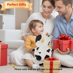 NICE CHOICE cow-pattern protector side view showing adjustable straps for secure fit.