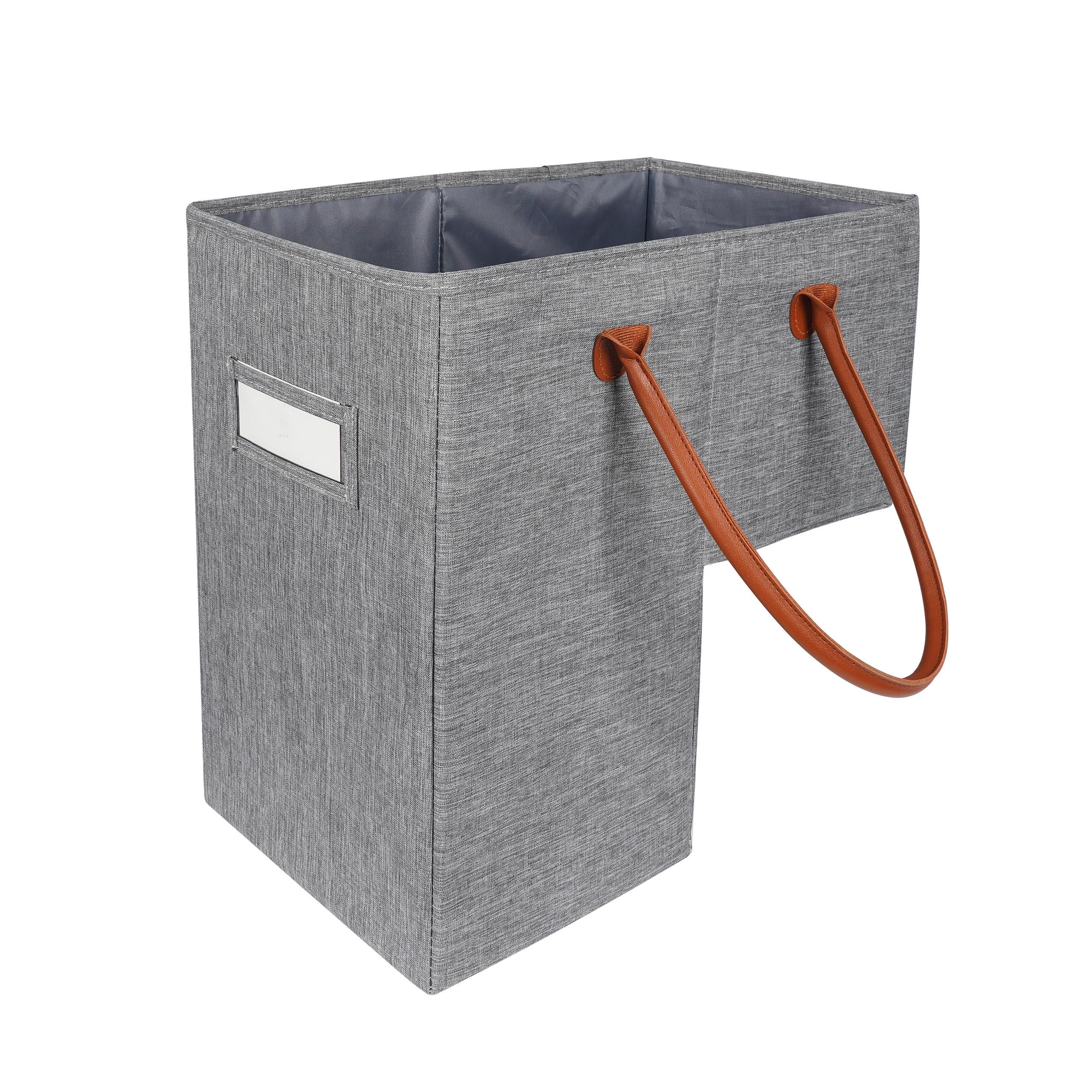 Nice & Simple Stair Basket metal snap showing secure transport on stairs.