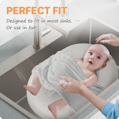 NICEMER bath tub fits most sinks or adult tub for convenient bathing