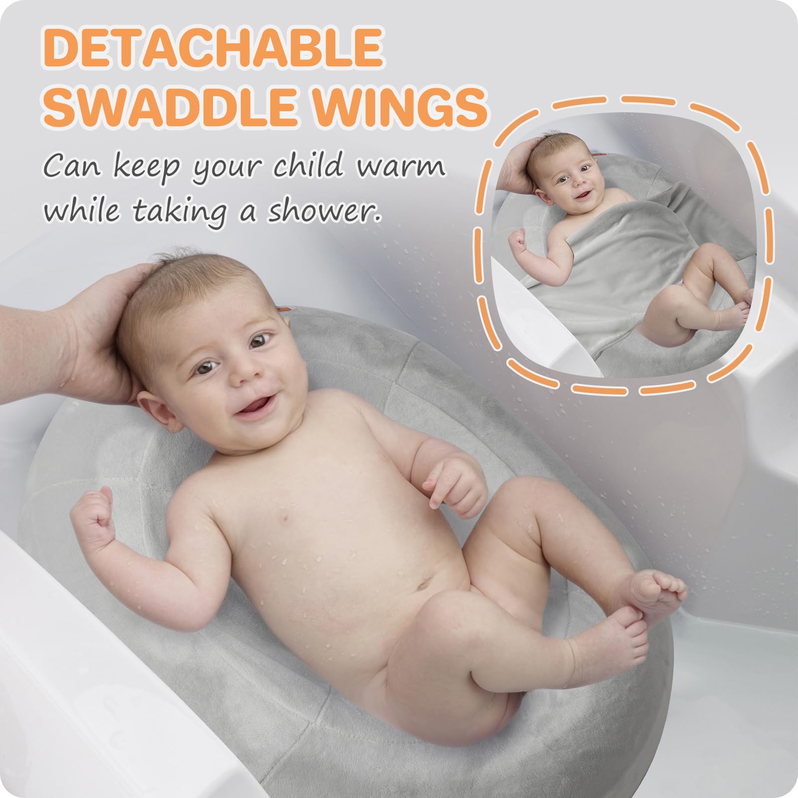 NICEMER ultra-soft microfleece cover provides cloud-like comfort during bath