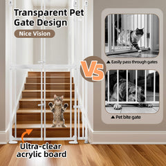 NiceTCU doorway clear acrylic gate panel showing modern look and visibility.