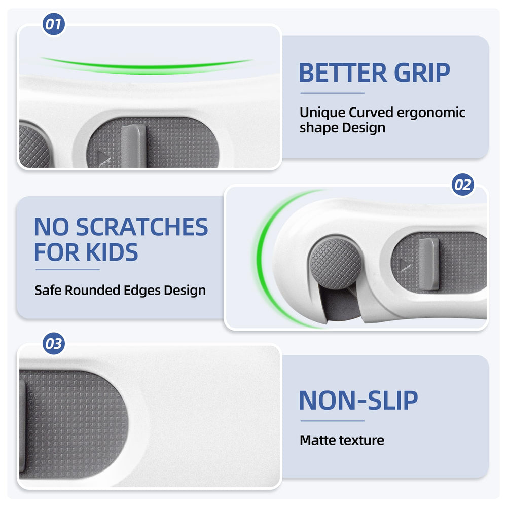 NiceTCU fridge lock in use on a drawer for child safety