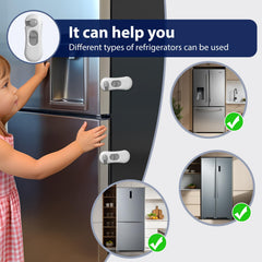 NiceTCU fridge lock applied on refrigerator door show secure closure