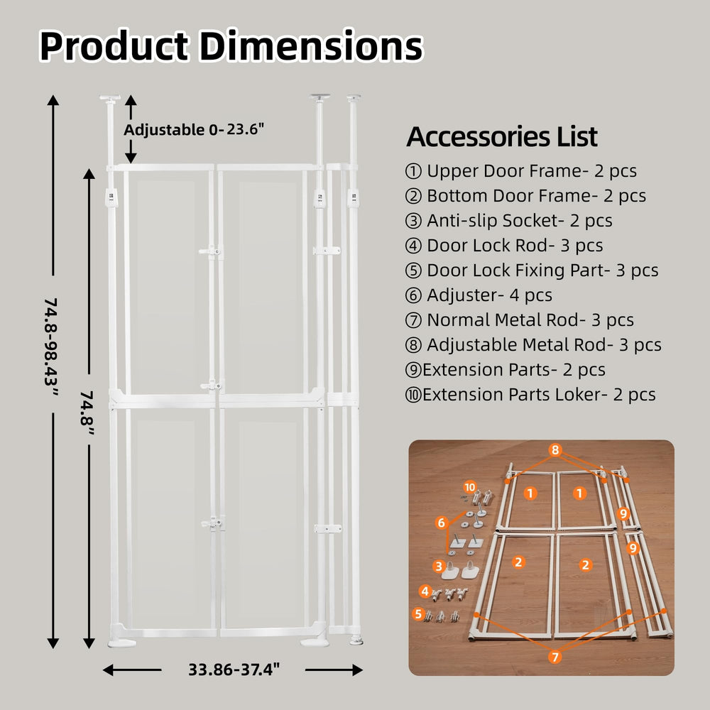 NiceTCU one-hand walk-through latch for quick access on both sides.