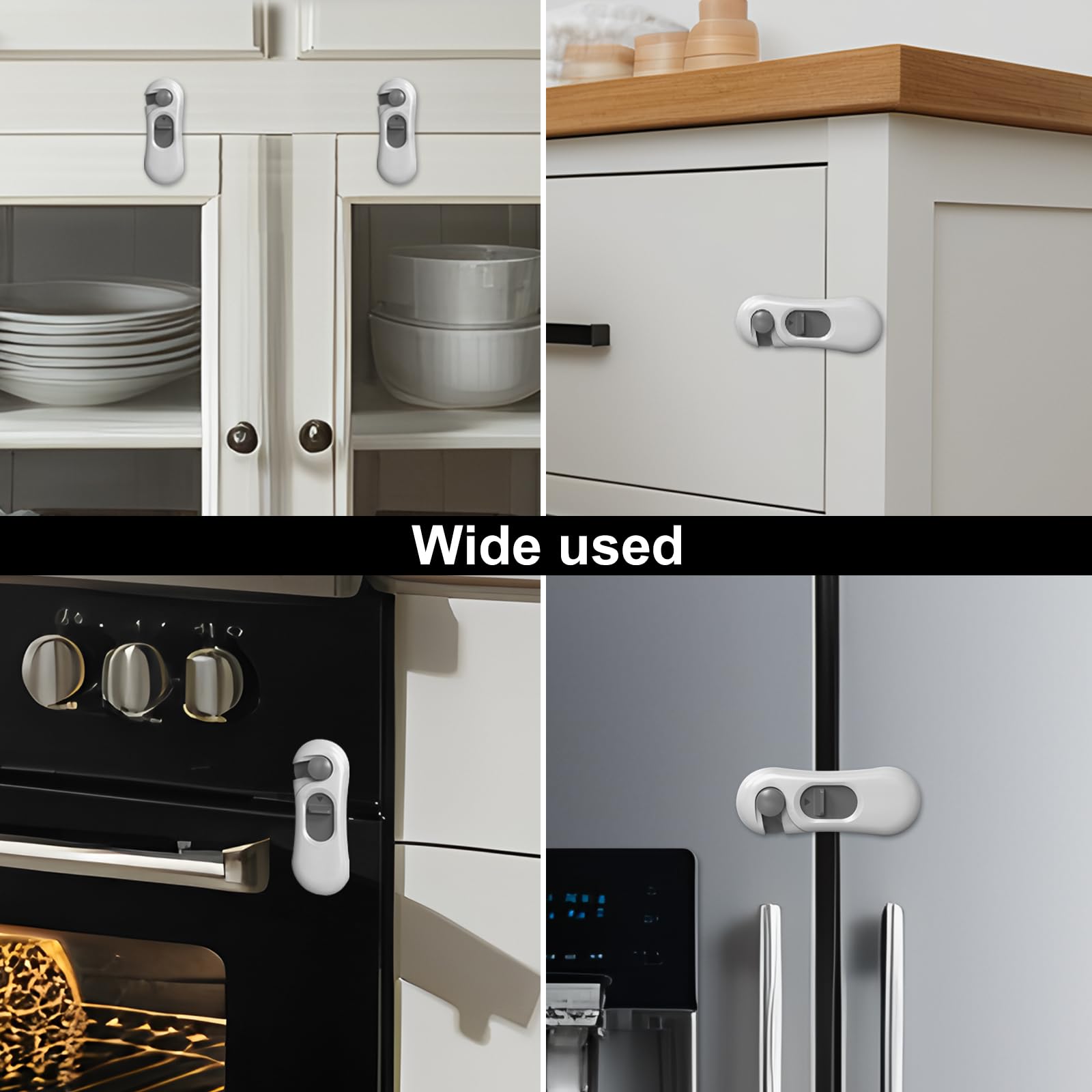 NiceTCU white fridge lock packaging shows ready to install kit