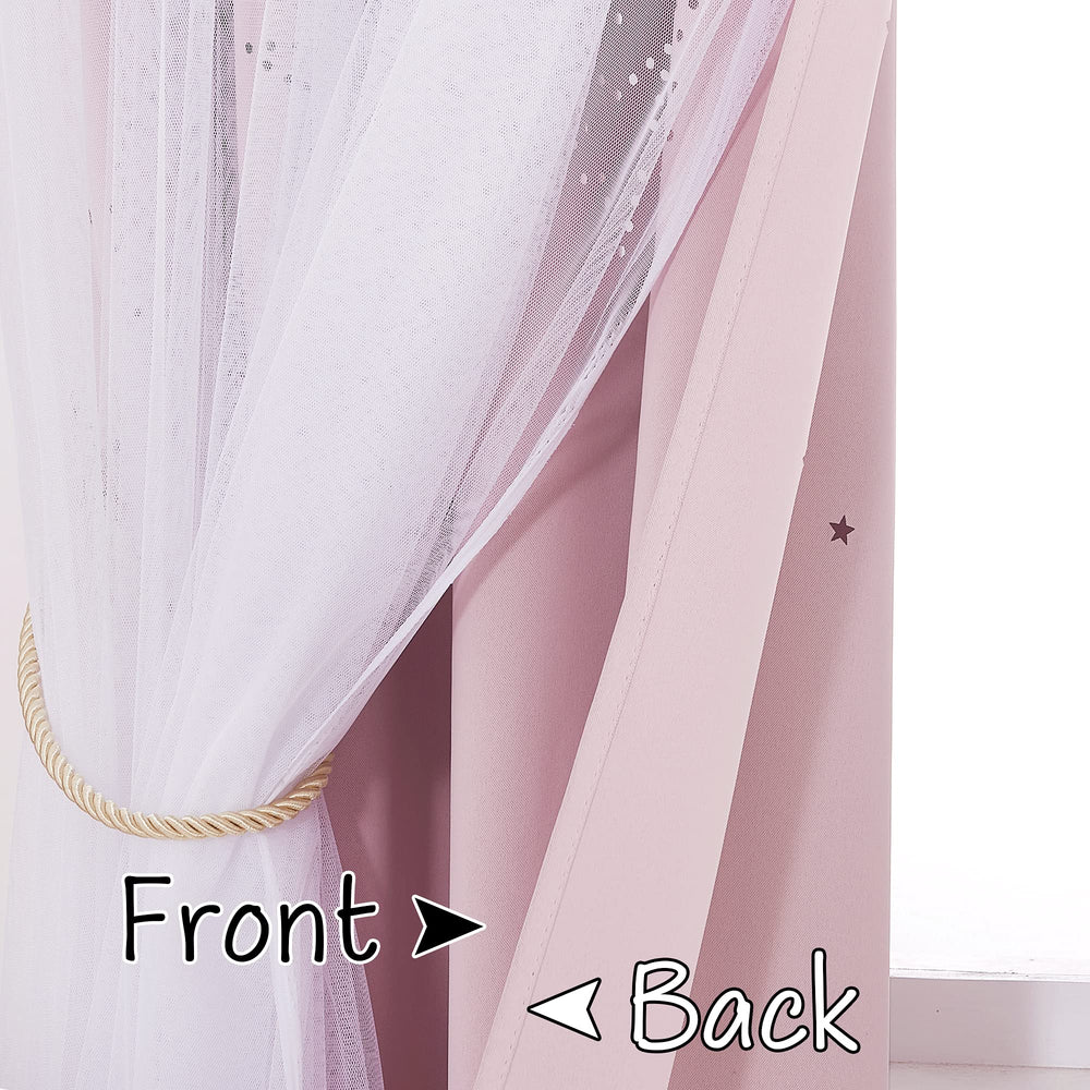 NICETOWN two panels with tiebacks included for quick styling and added curtain management.