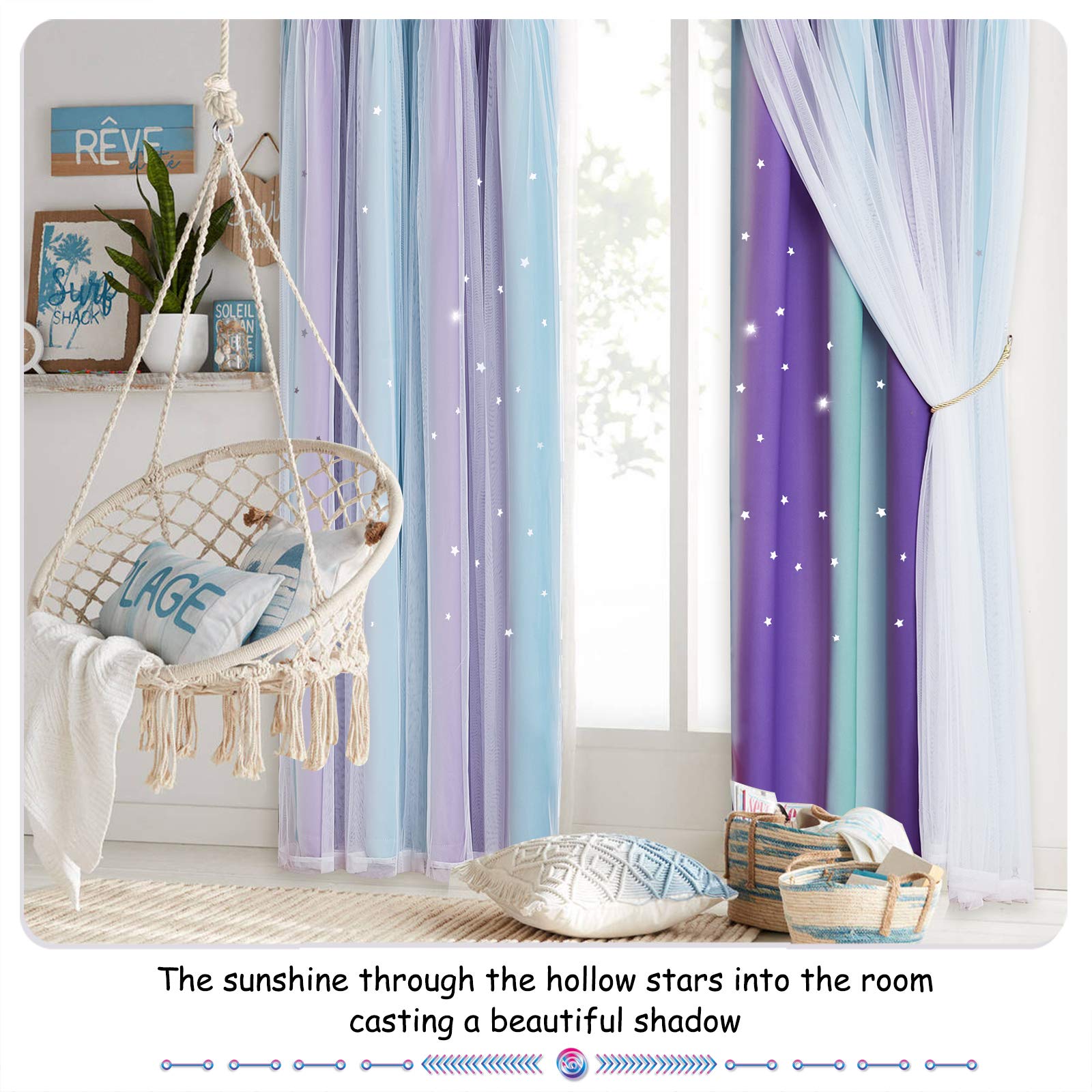 NICETOWN sheer plus blackout design balances privacy and airy feel in rooms