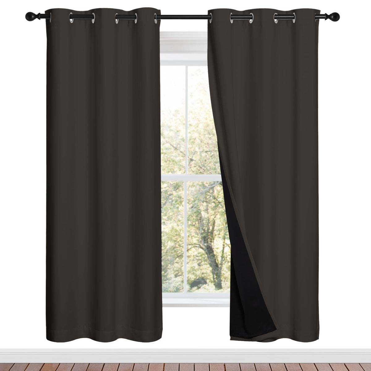 NICETOWN blackout curtains pair in package with 84-inch width for improved light control