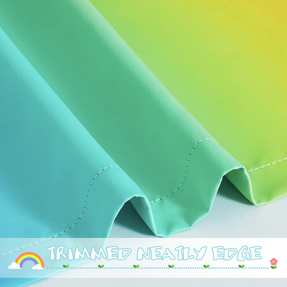 NICETOWN rainbow curtains in nursery decor add cheerful privacy and light control