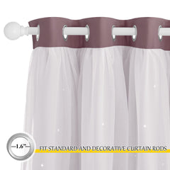 NICETOWN Kids Curtains double-layer voile and blackout for privacy and soft daylight.