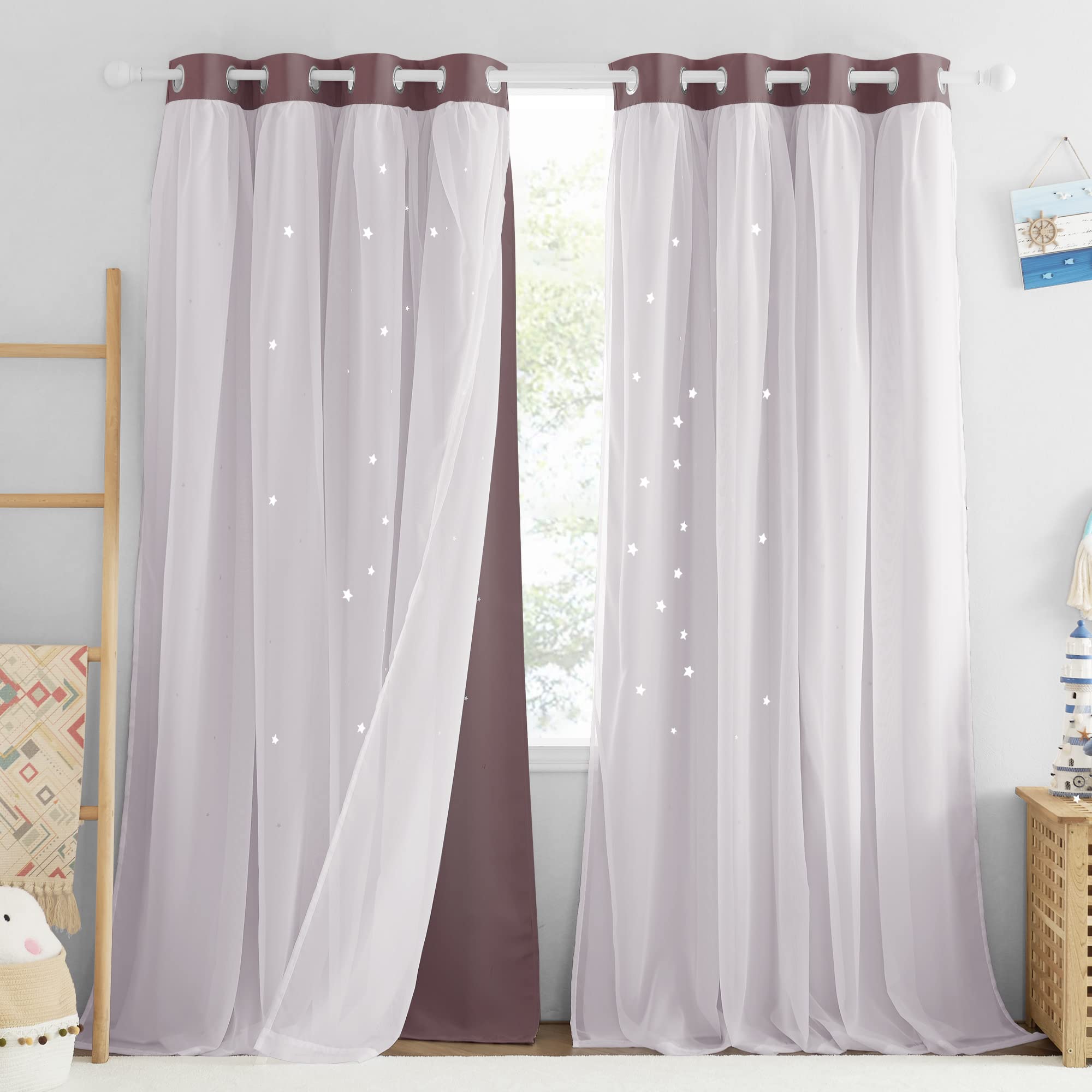 NICETOWN Kids Curtains machine washable cold water for easy care.