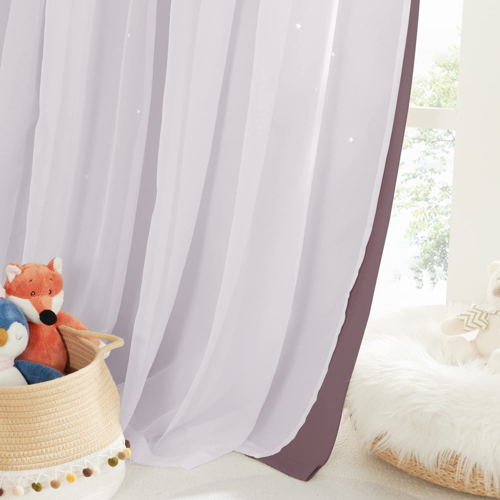 NICETOWN Kids Curtains fabric is free of chemical coatings for safer nursery decor.