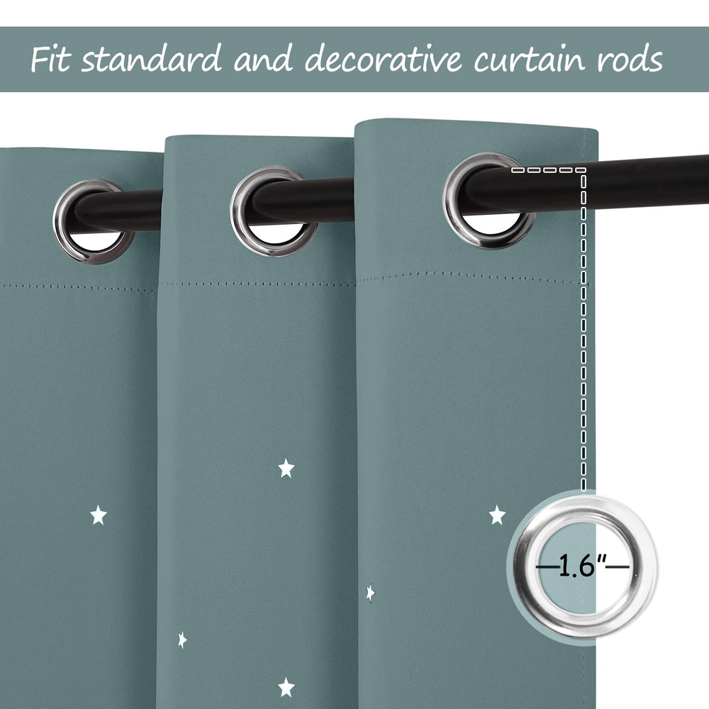 NICETOWN kids room star pattern curtains support nap-time light control
