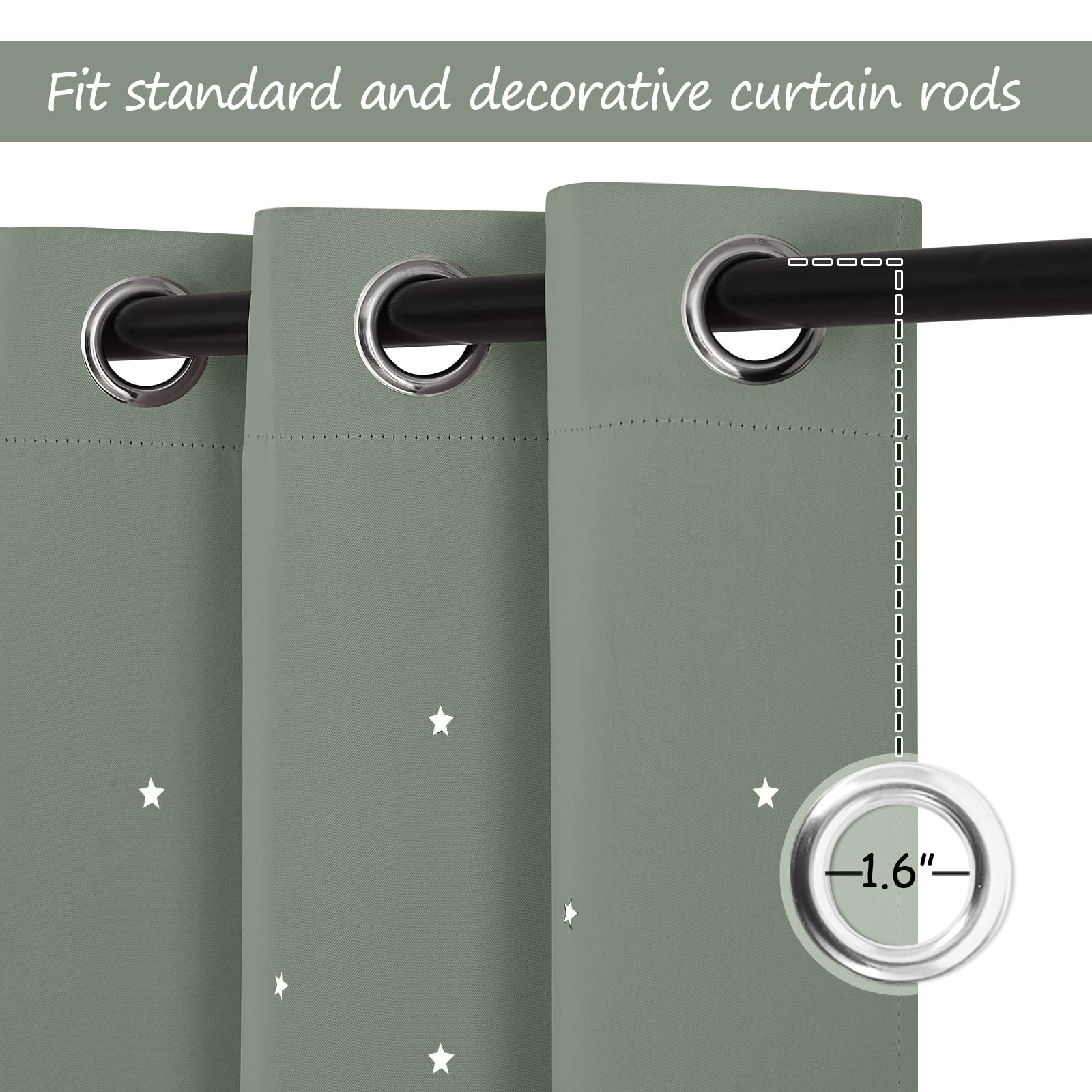 NICETOWN nursery curtain light-filtering design lets a hint of glow for naps.