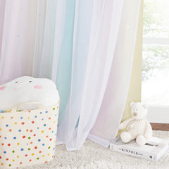 NICETOWN star-curtains color options in pink yellow green blue brighten kids' decor.