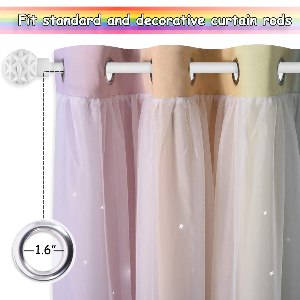 NICETOWN double-layer ombre sheer adds airy light and soft ambiance.