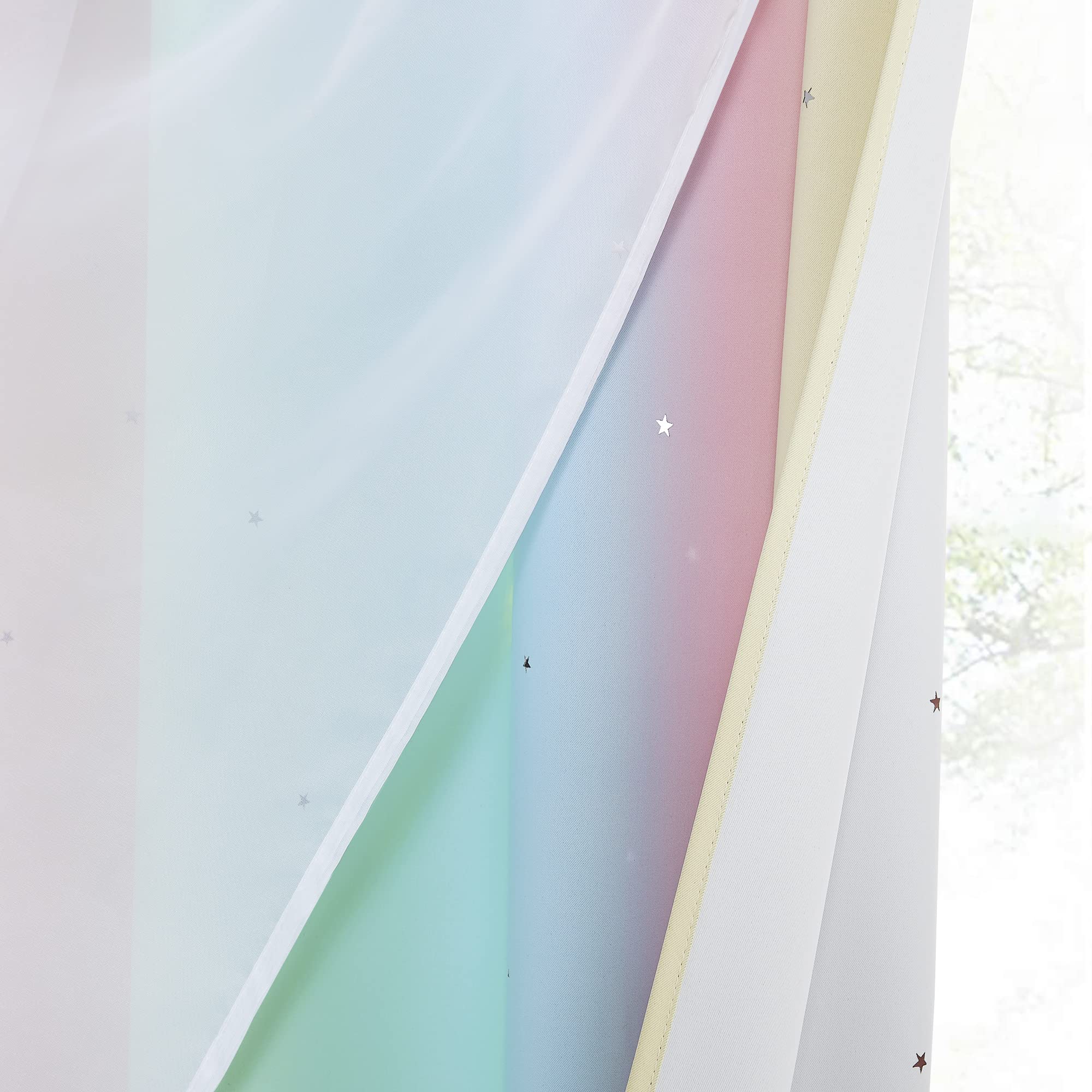 NICETOWN Star Curtains offer light control and privacy with a playful look.