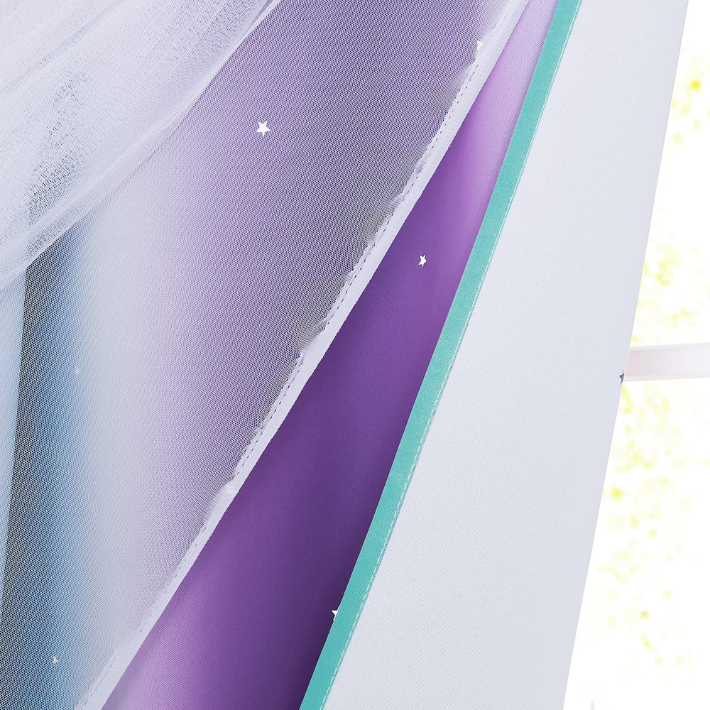 NICETOWN star curtains tiebacks included for versatile styling and tidier windows.