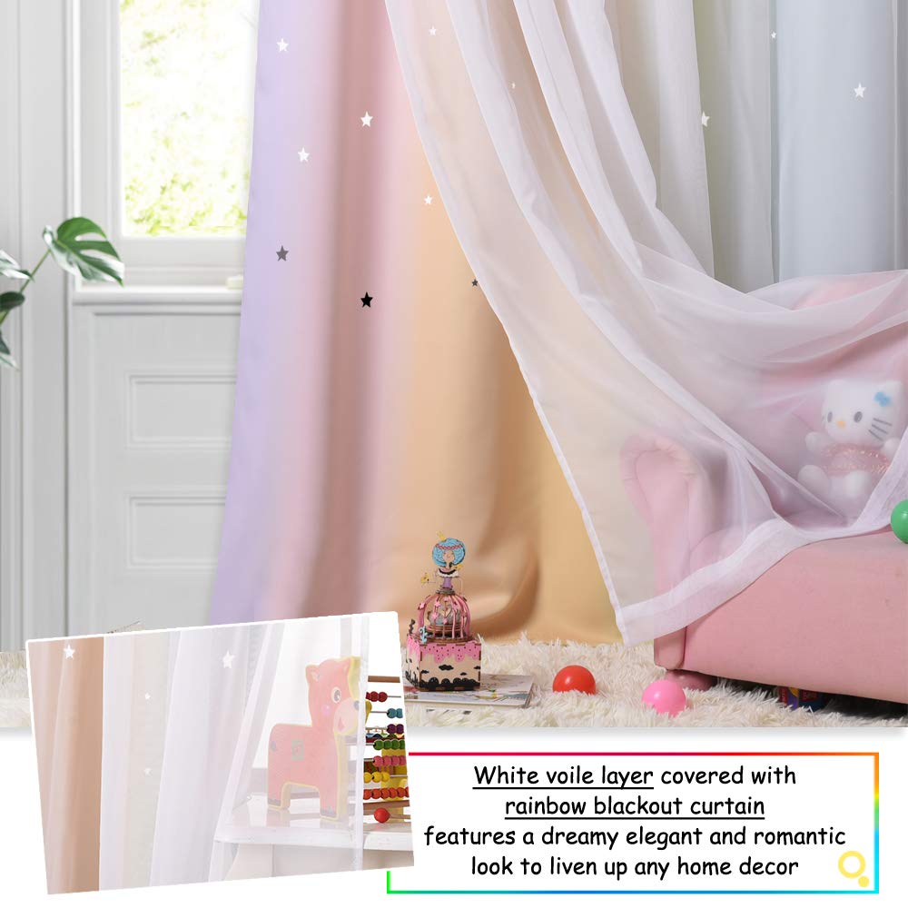 NICETOWN Star Curtains two-panel system offers ready-made privacy and style.