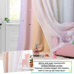NICETOWN Star Curtains two-panel system offers ready-made privacy and style.