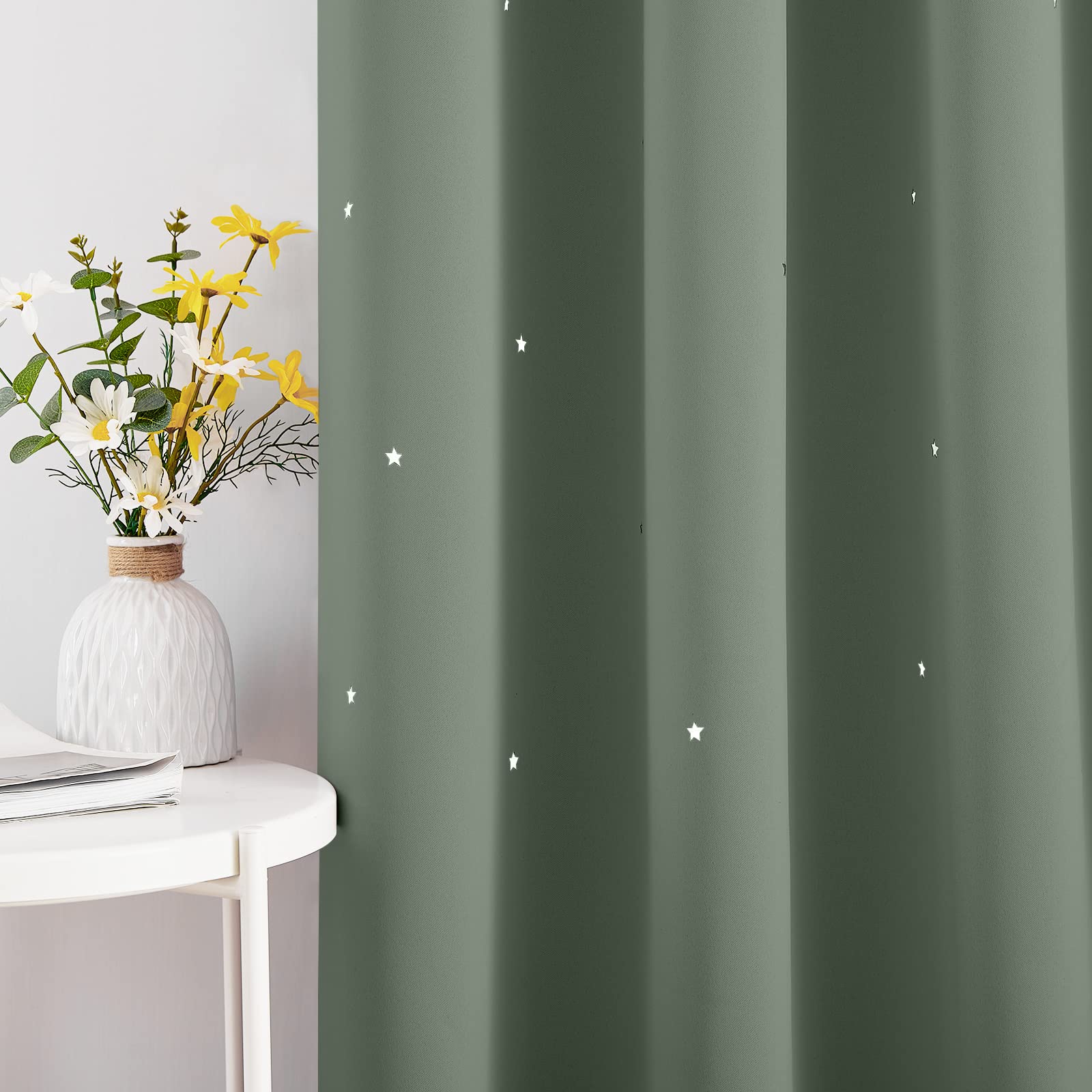 NICETOWN Twinkle Curtain enables nap time with gentle light filtering and comfort.