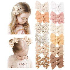 Niceye 24pack baby girl hair clips set in 12 colors for versatile daily styling