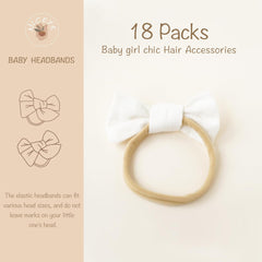 Niceye bows crafted from cotton and linen provide cozy feel on babies' heads