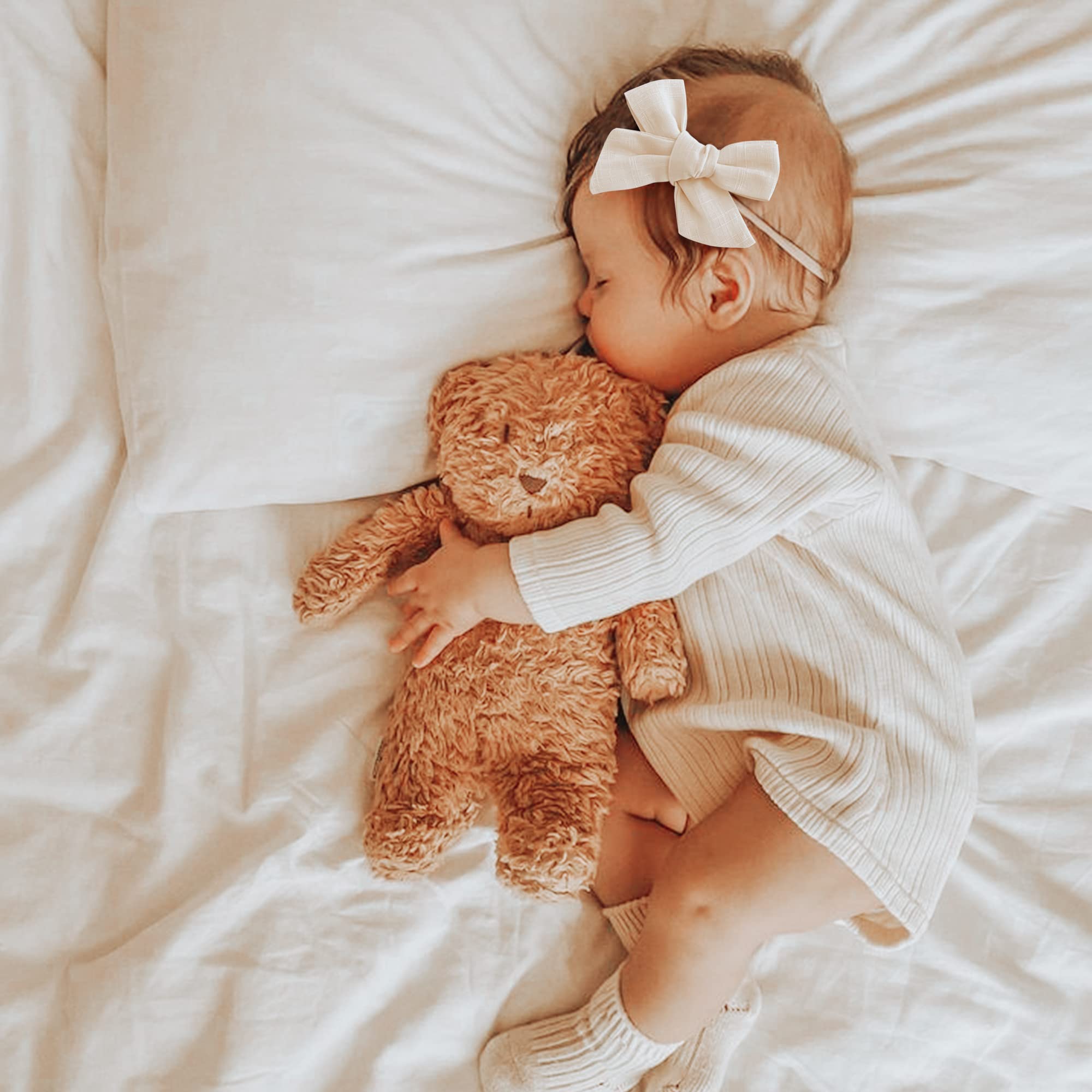 Niceye premium cotton bow uses soft fabric for comfortable gentle touch.