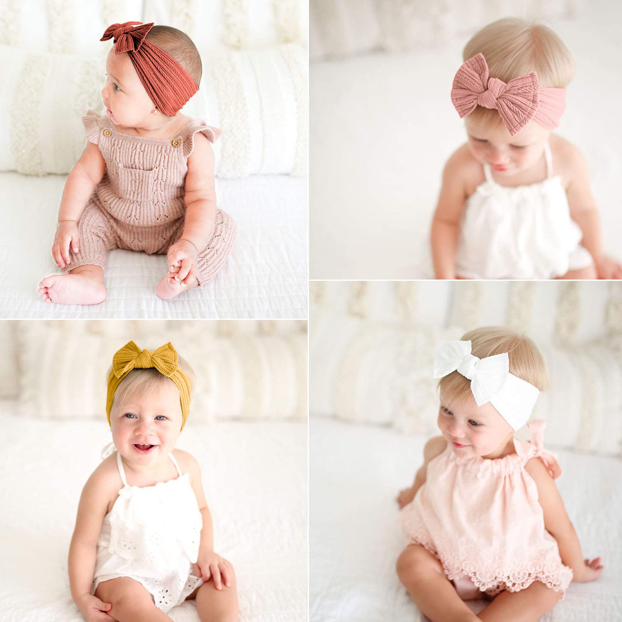 Niceye baby girls headband with cranberry bow, secure fit during playtime