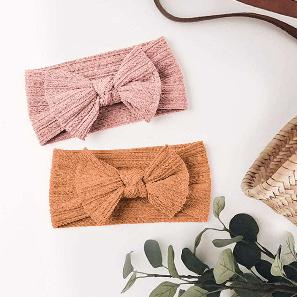 Niceye baby girls headband with navy bow, versatile for everyday and special occasions