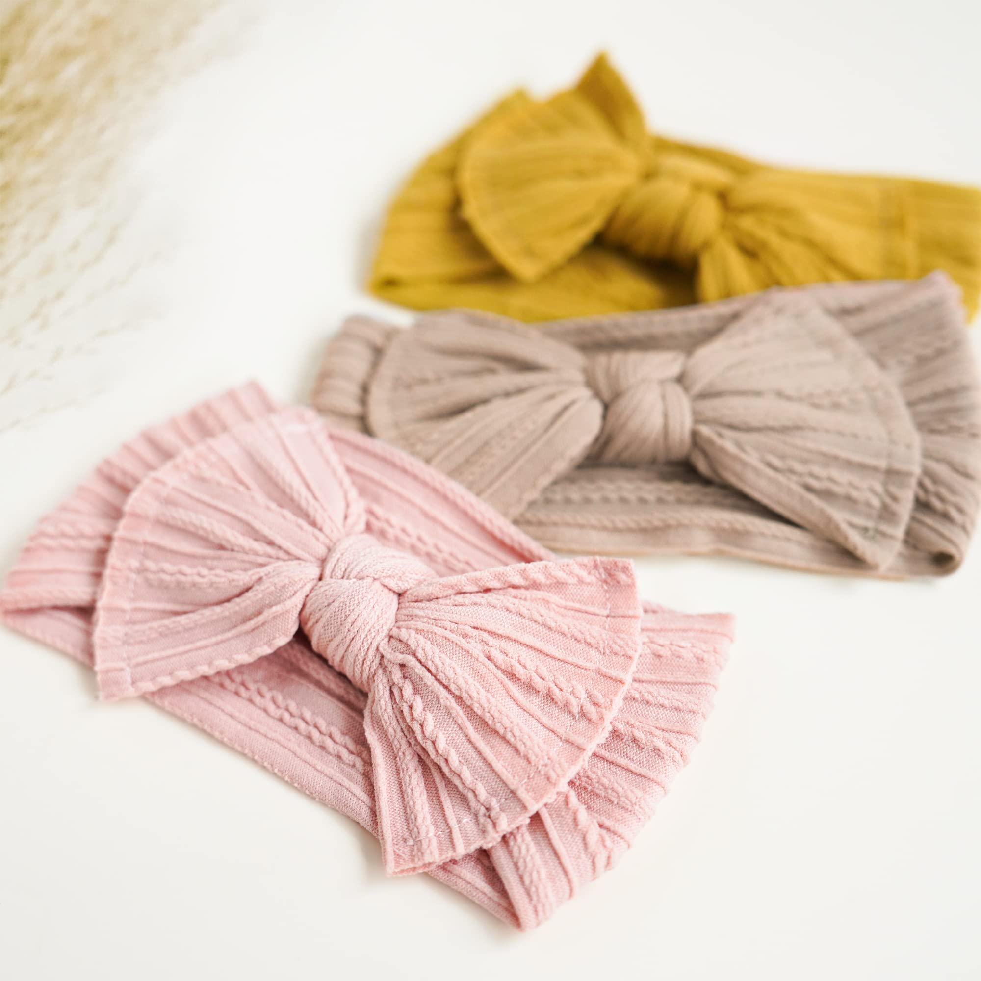 Niceye baby girls headband with yellow bow, cheerful accessory for playtime and photos