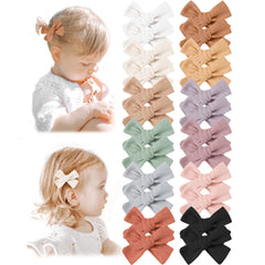 Niceye baby hair clips 24-pc set shown in a row for versatile outfits