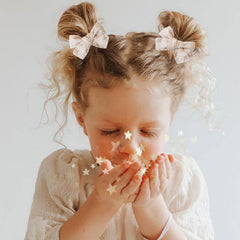 Niceye floral embroidery bows add charming detail for photos and dress-up moments