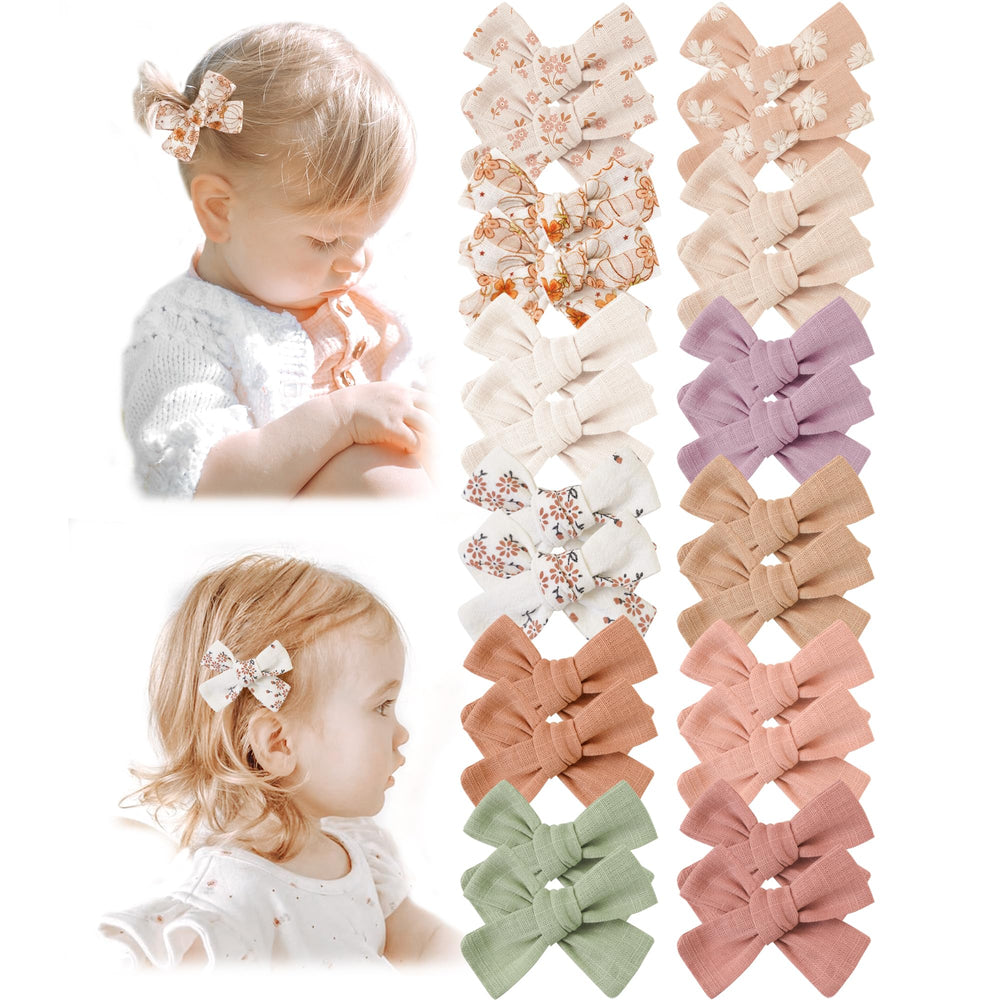 Niceye baby hair clips with floral embroidery secure fine hair stylishly.