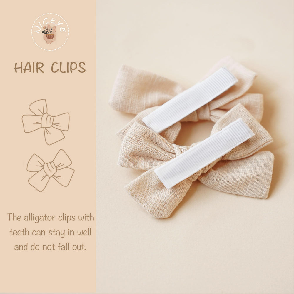 Niceye baby hair clips fully lined white clip keeps hair in place without pulling