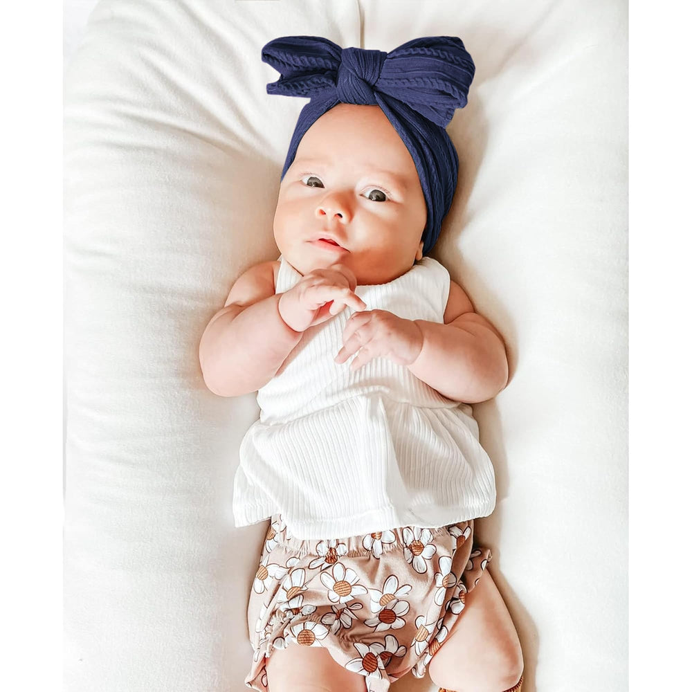 Niceye baby headband bow milk white provides soft daily styling.