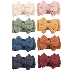 Niceye baby headband bow white with soft stretchy nylon for gentle everyday wear.