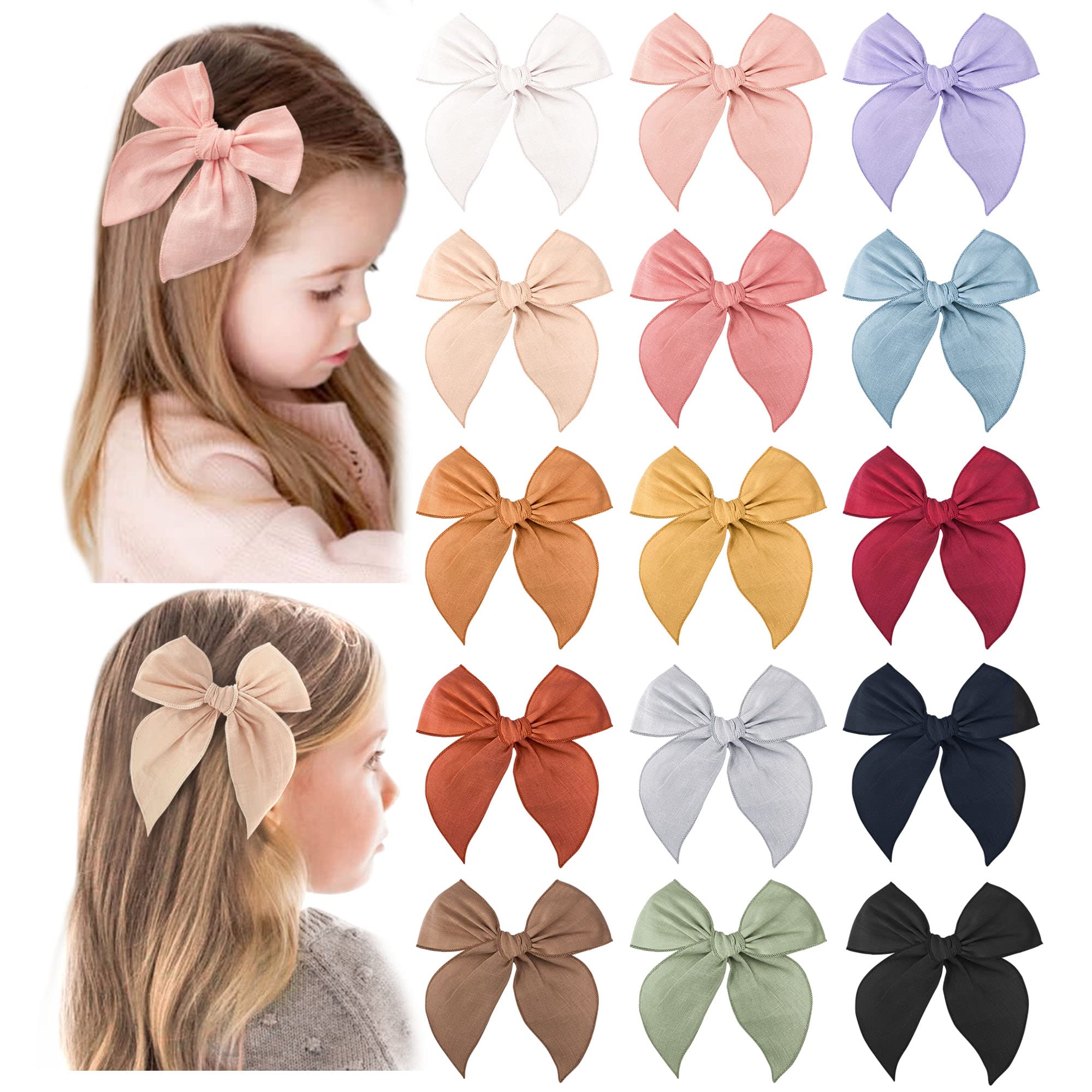 Niceye Fable bows closeup showing soft cotton-linen fabric for gentle everyday wear