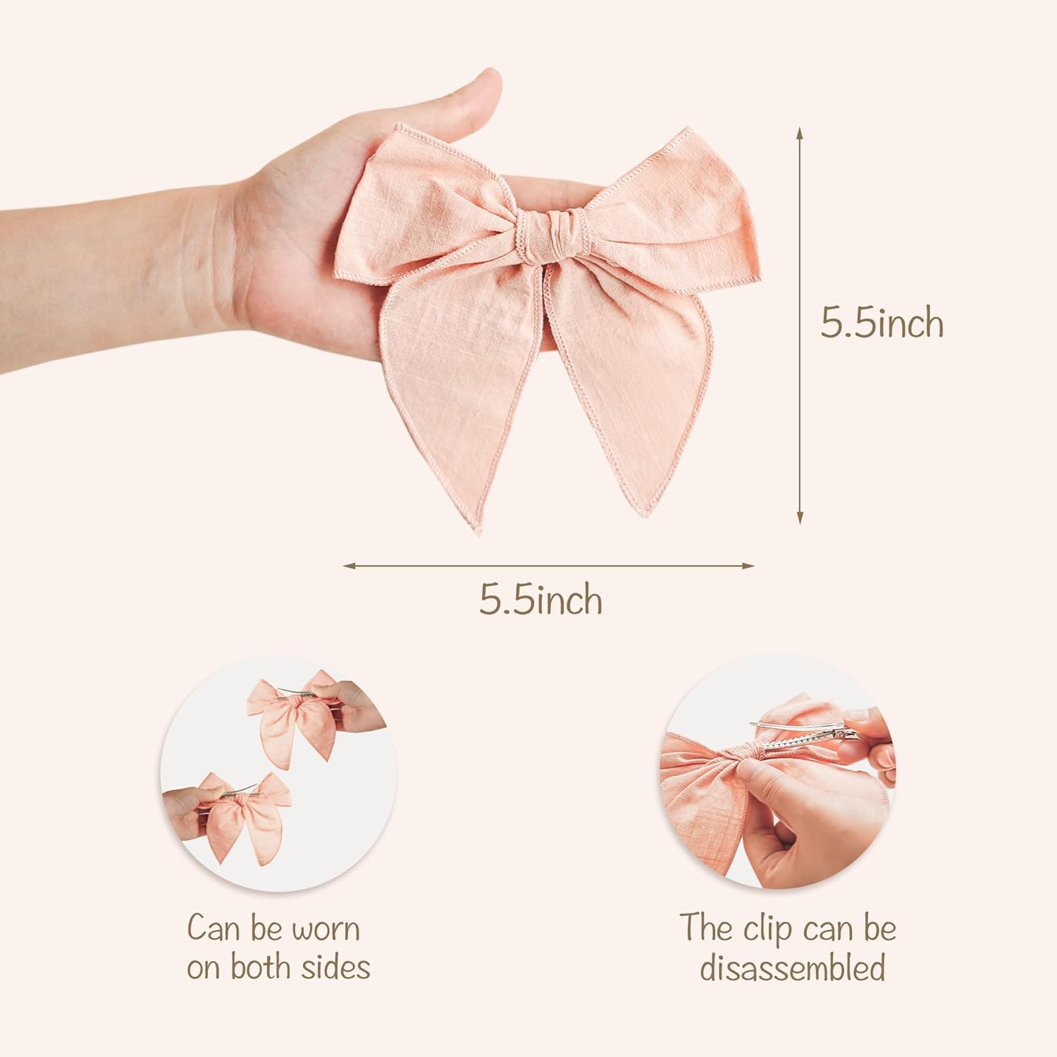 Niceye Fable bows side view highlights compact size for easy wear