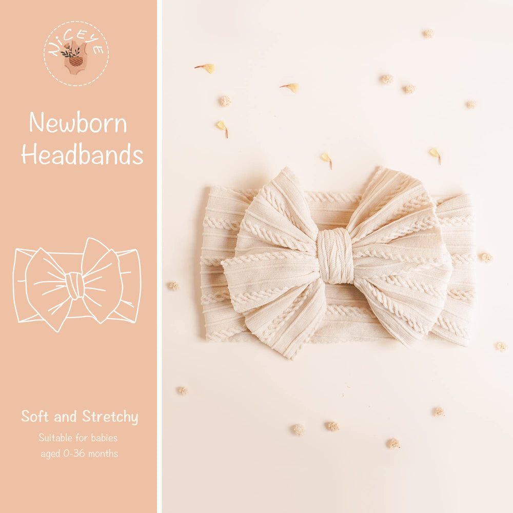 Niceye headbands in nylon provide secure, comfortable fit for growing infants and toddlers.