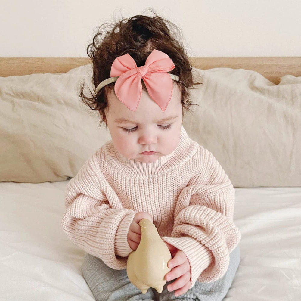 Niceye striped bow headband pairs with dresses for special occasions.