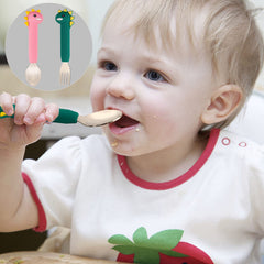 NICINGU silicone handle close-up on spoon highlighting comfortable grip and safe material