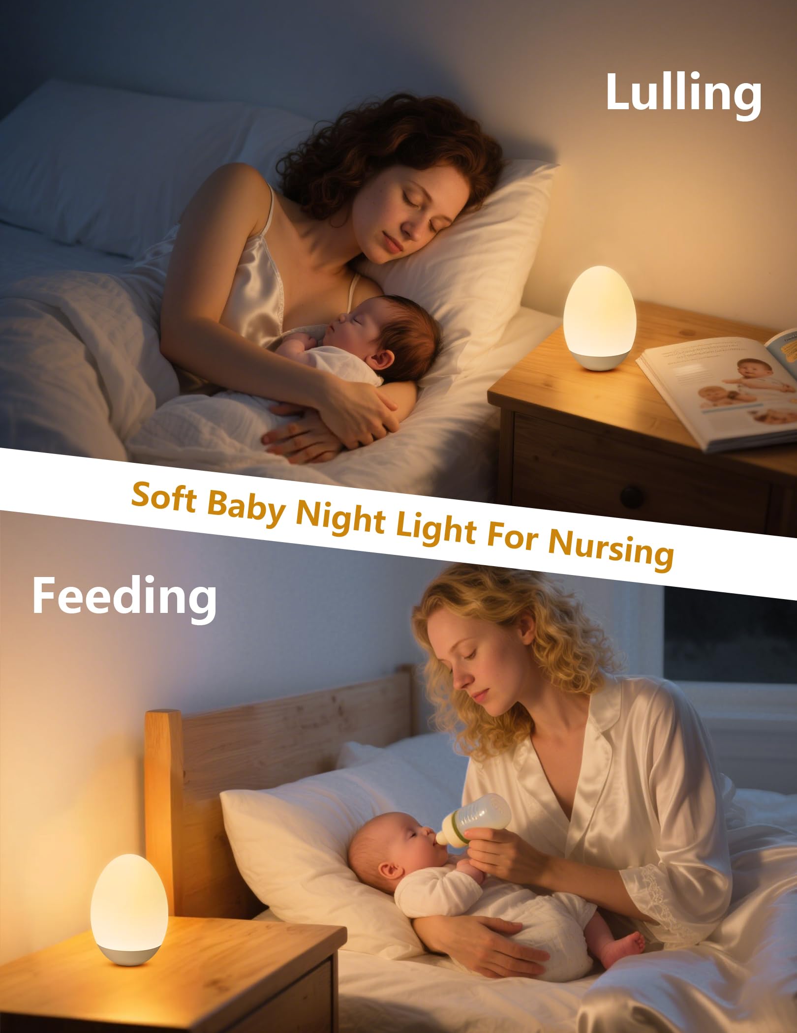 NICKLUC Baby Night Light 2.5-hour fast charge for quick recharging