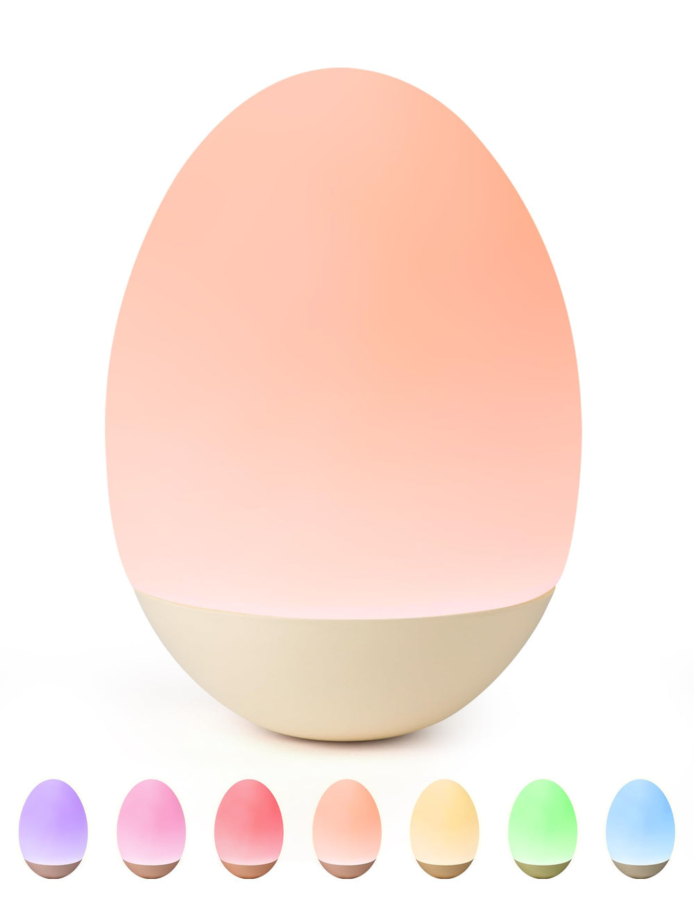 NICKLUC Egg Night Light in nursery, gentle glow for bedtime routine.