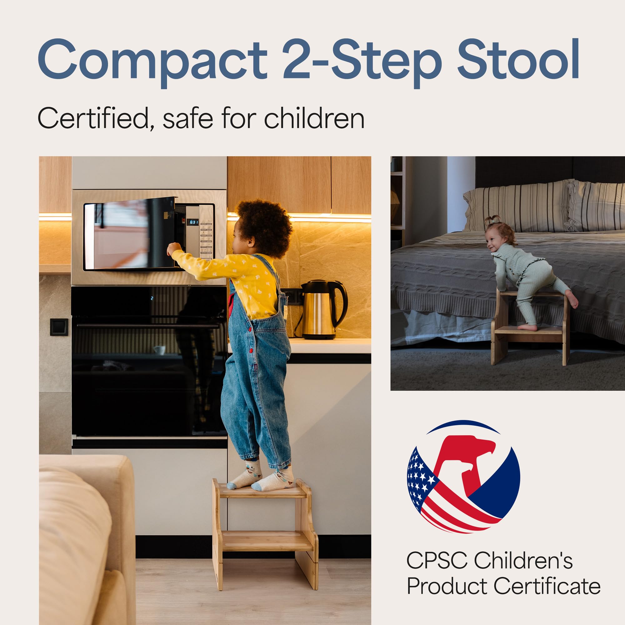 NIFTAKE small step stool with faucet extender improves toddler hand-washing independence