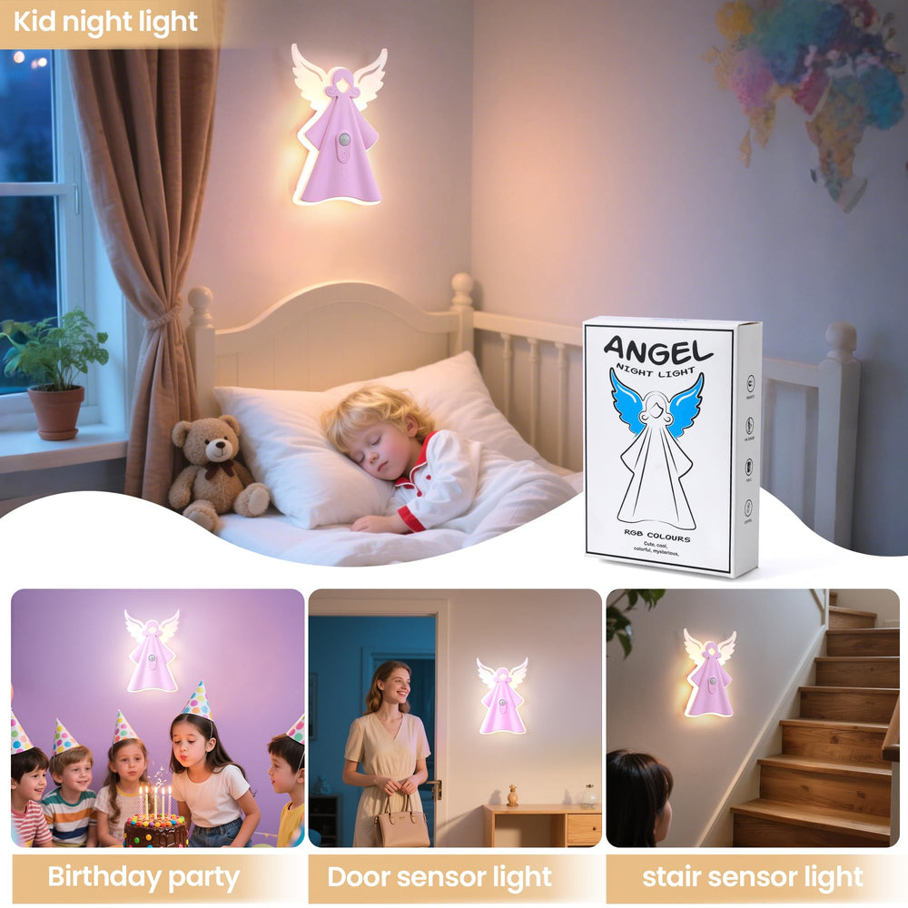 Night Light for Kids wall-mount magnet enables easy placement on metal surfaces.