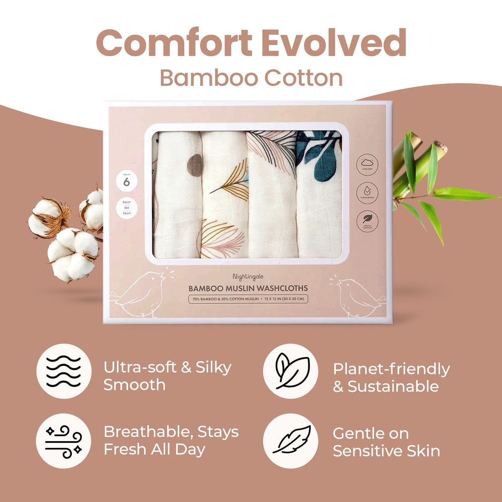 Nightingale bamboo viscose washcloth close-up highlighting quick-dry absorbent performance