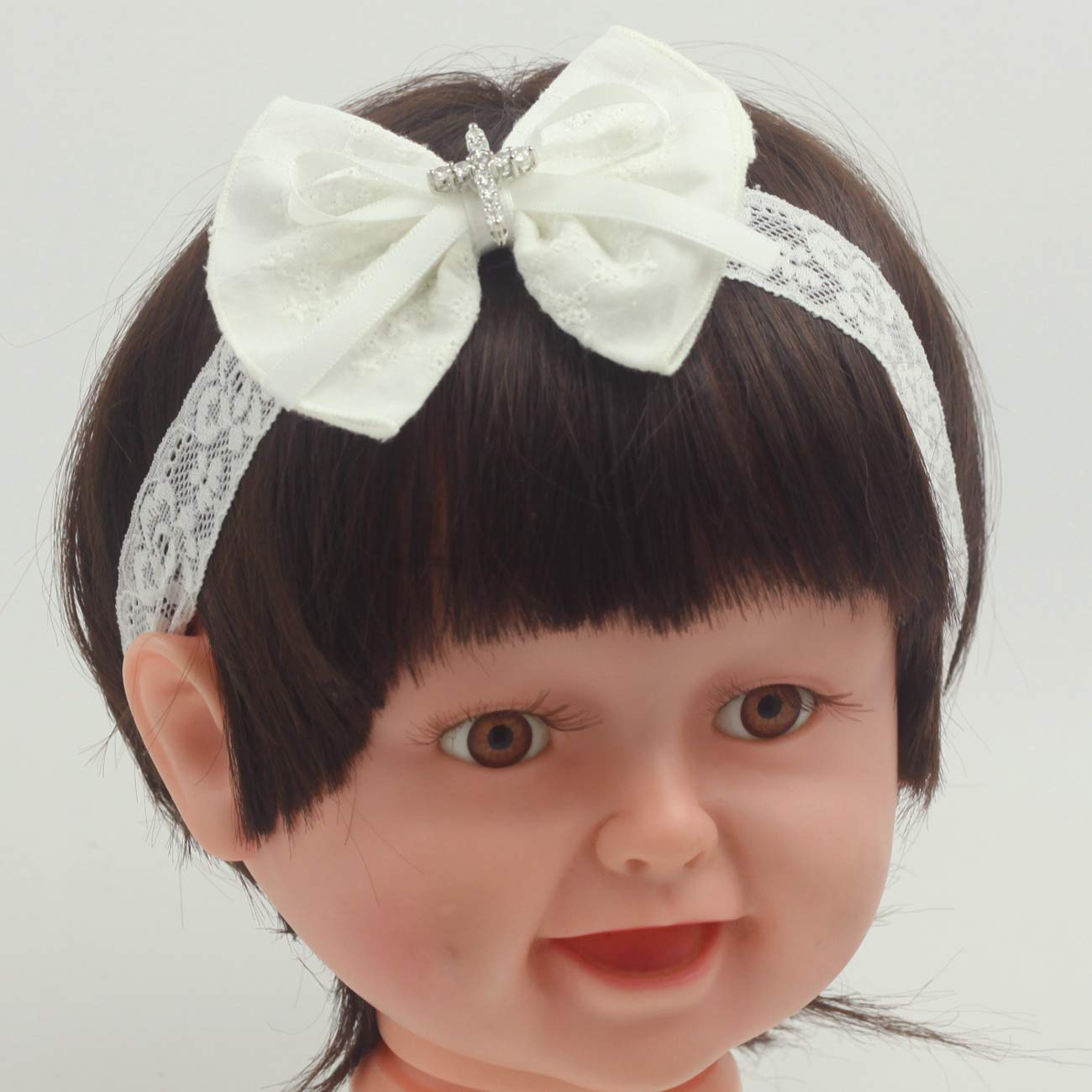 Nihao Baby soft stretch headband offers comfortable wear through ceremony photographs.